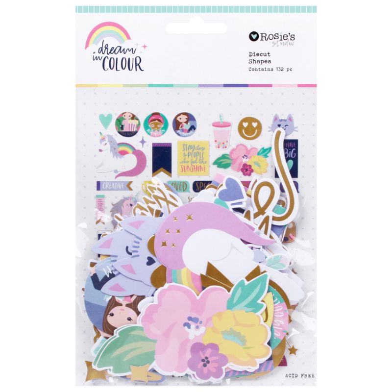 

65pcs die cut dekorasi jurnal diary, scrapbooking, planner dan jurnaling