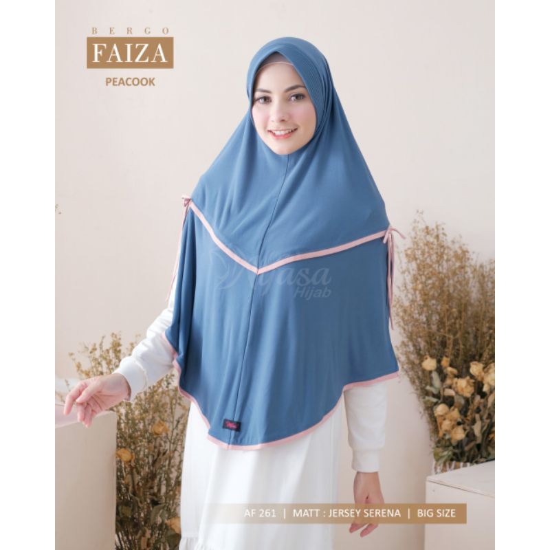 BERGO FAIZA BIG SIZE - AF 261 - ALFASA HIJAB | Hijab Instant Jumbo List Pita Ori Alfasa Hijab