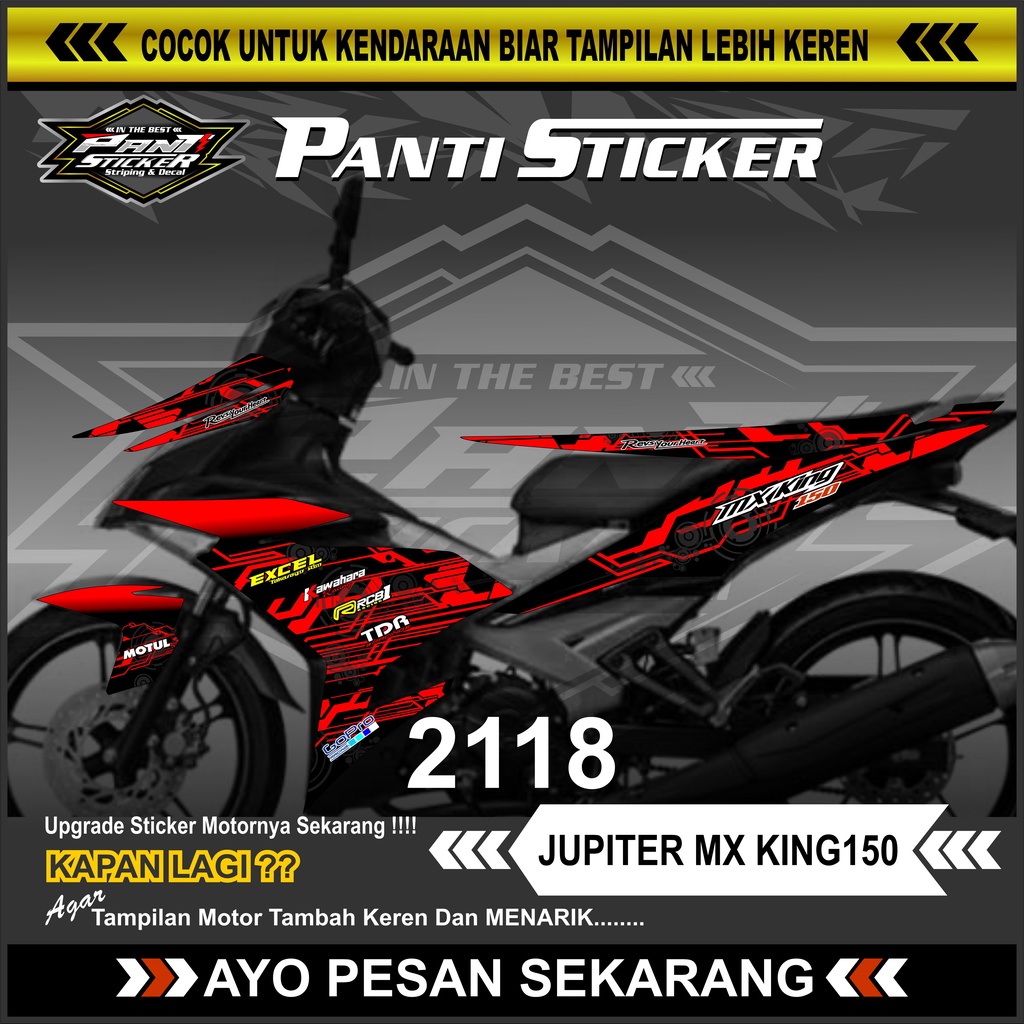 Sticker Striping Variasi List Semi Full Mx King150