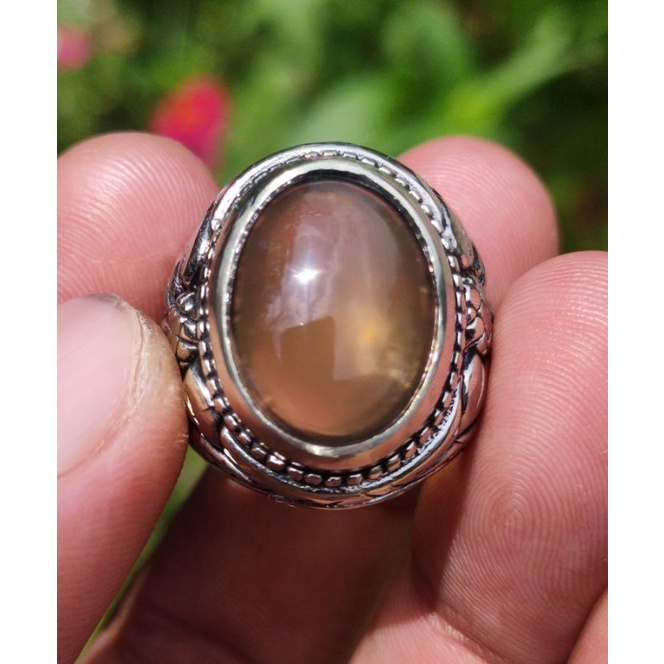 Cincin Batu Akik ANGGUR KLASIK IJO LUMUT BATURAJA Asli batu alam bukan sintetis dyed bukan yaman bac