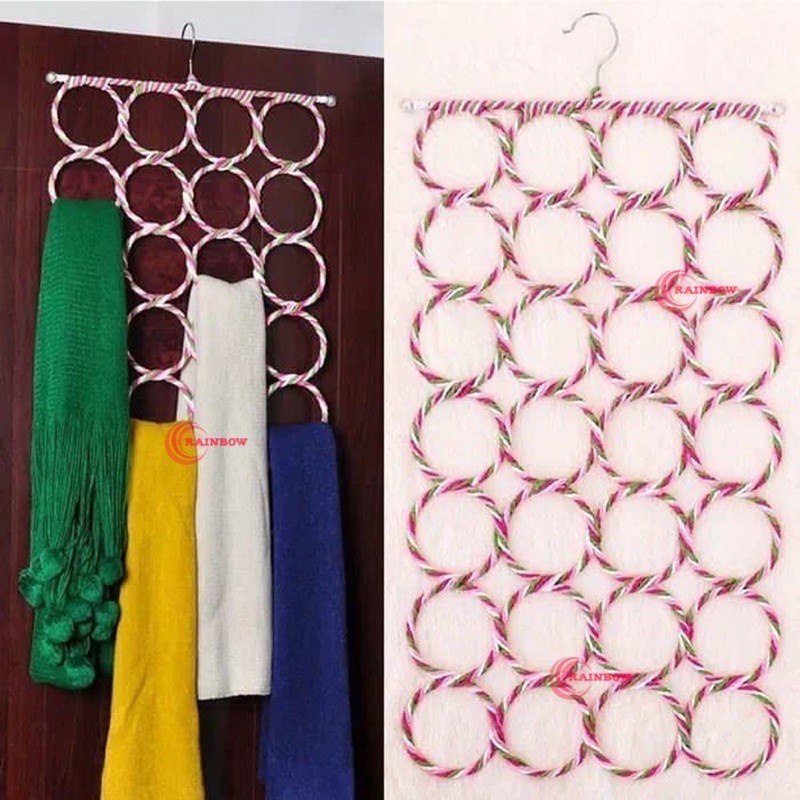 Syal Hanger / Jilbab Hanger Organizer 28 Slots