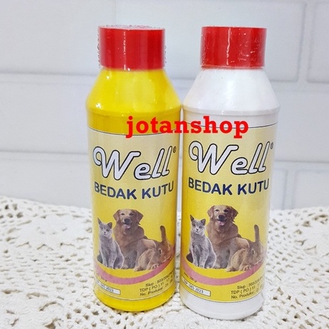 WELL Bedak Kutu obat anti tick flea Anjing Kucing Kelinci hewan 200 gram 200gr