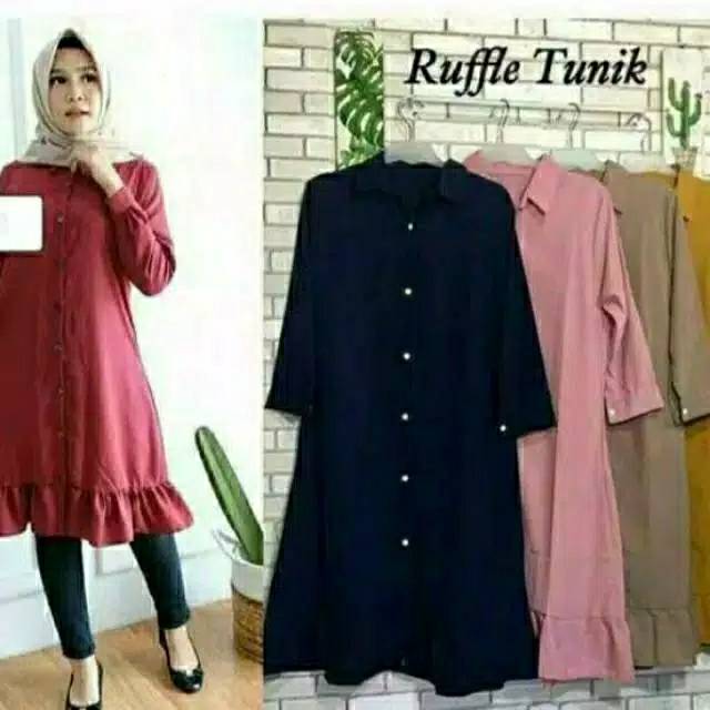 RUFFLE TUNIC REMPEL// TUNIC MUSLIMAH