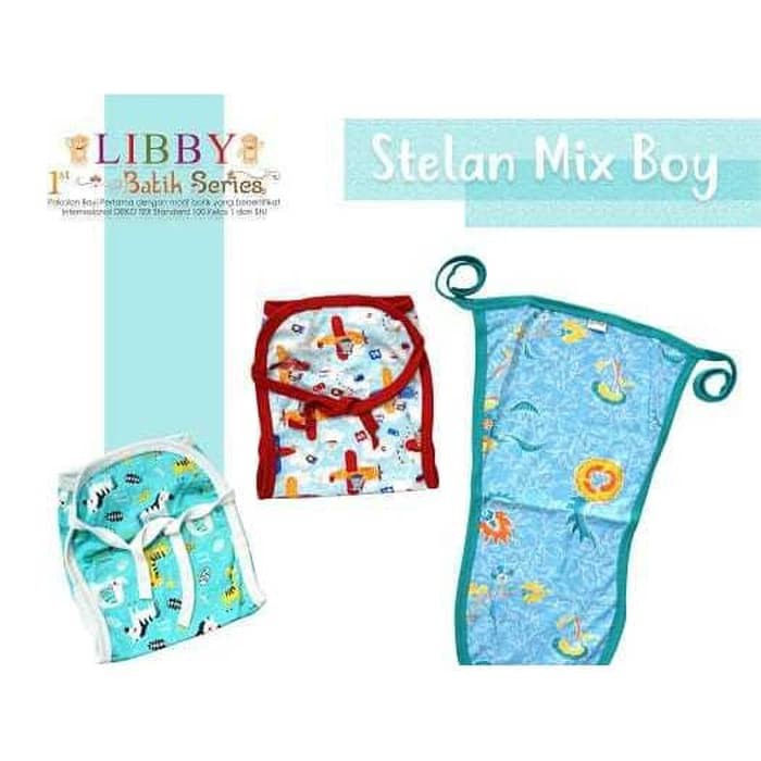 Popok Bayi Tali Kain Libby Print Batik Isi 3pcs