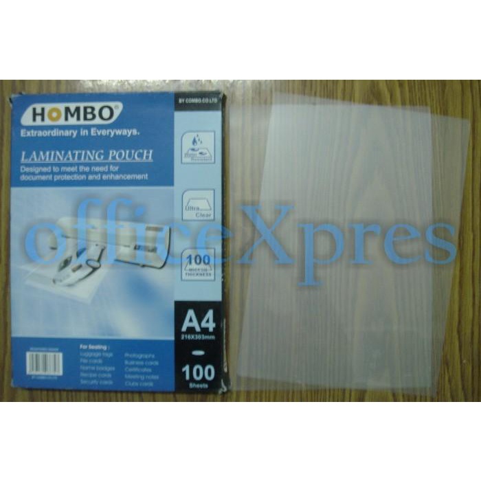 

Laminating Film Ukuran A4 Hombo