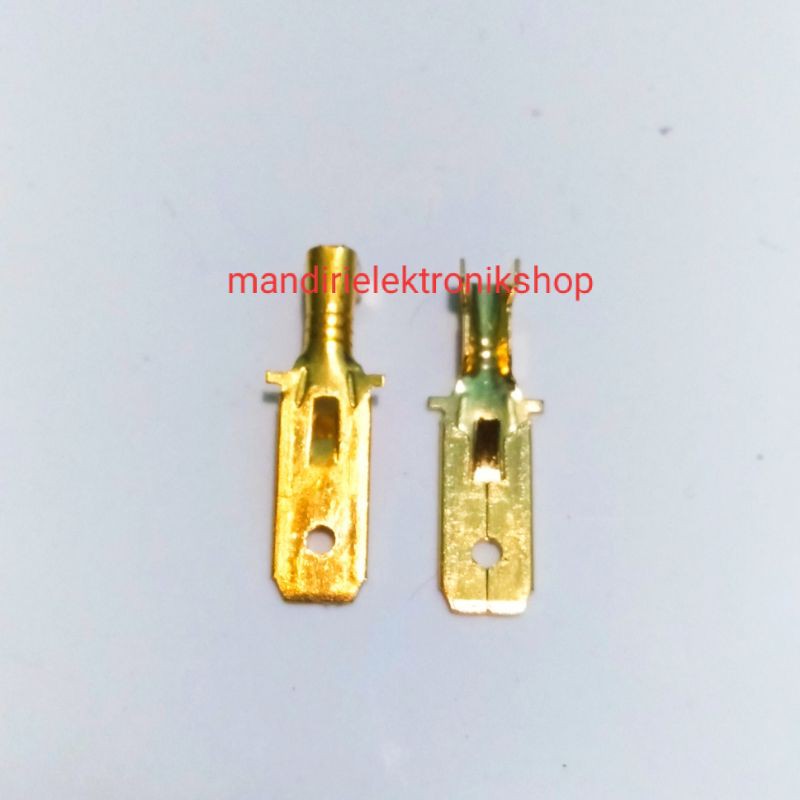 Skun Kabel Male M-2.5 2.5mm Kuningan 100pcs