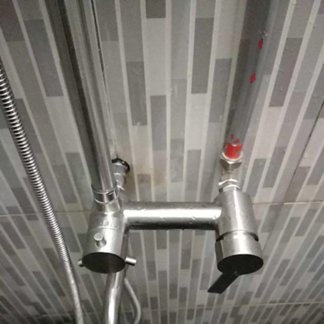 Shower Tiang Set Coulomn Kran Panas Dingin Stainless 304 Anti Karat