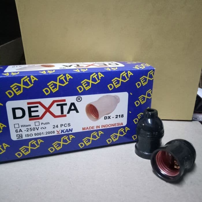 Fitting Lampu Gantung Merk Dexta 218 Warna Hitam / Putih