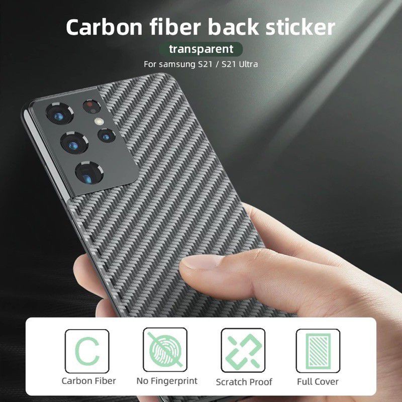 Skin Carbon SAMSUNG A04 A04E A04S A03 CORE A02 M02 M22 M23 M32 A22 A32 A52 A52S A72 A33 A53 A73 4G 5G antigores belakang Garskin Sticker