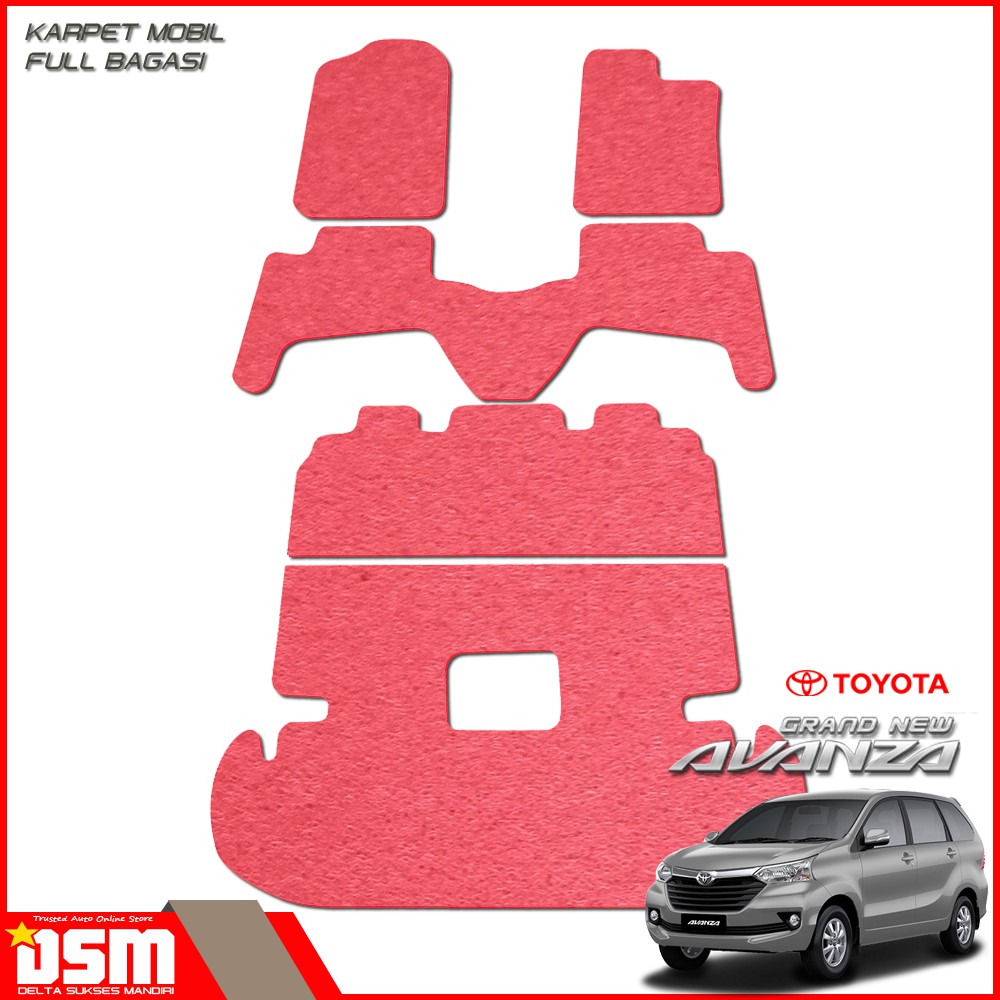 Karpet Mobil Toyota Grand New Avanza - Full Bagasi / Karpet Mie Avanza / Aksesoris Avanza /DSMkarmob