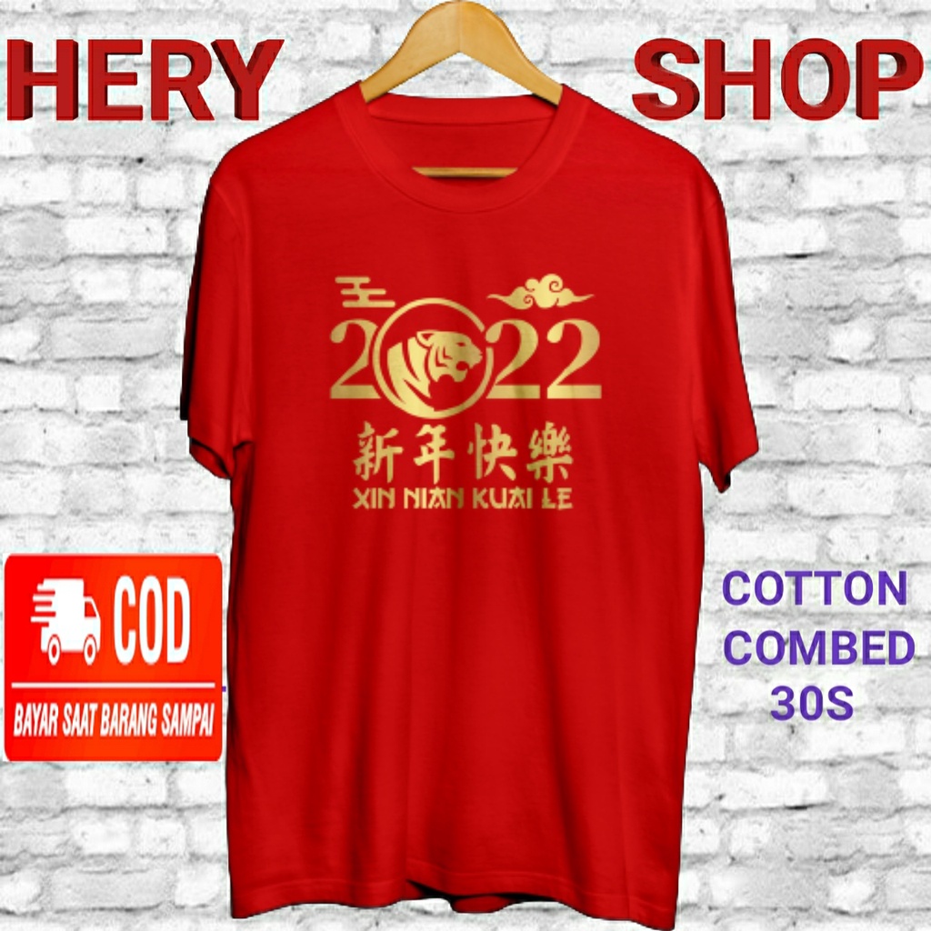 Kaos IMLEK XIN NIAN KUAI LE Macan HARIMAU Tiger K_3 Premium Baju Kaos IMLEK SINCIA 2022 Kaos Pria Wa