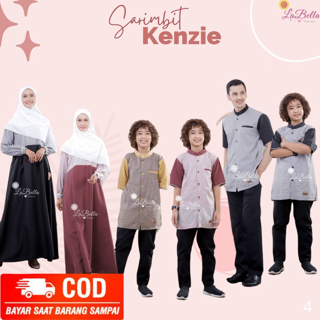 LABELLA SARIMBIT MUSLIM KELUARGA BAHAN KATUN MADINA MIX KATUN YANDET KENZIE SERIES GAMIS SYARI BUSUI