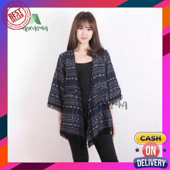 Langsung Beliii.. Minori Cardigan Motif Cable Rajut - By @Classyouterw Cardigan Kimono Rumbai Wani