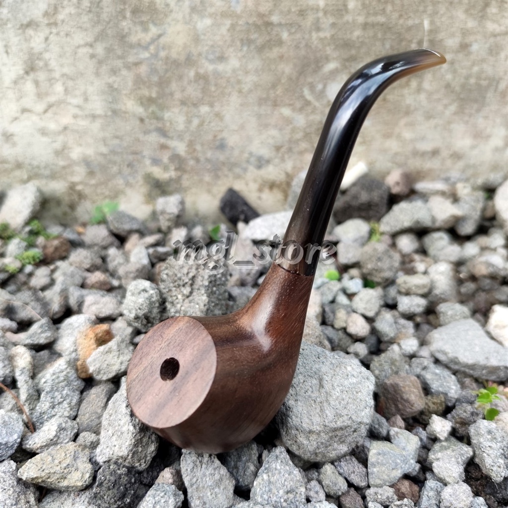 Pipa cangklong khusus ro kok bahan tanduk kerbau dan kayu sonokeling