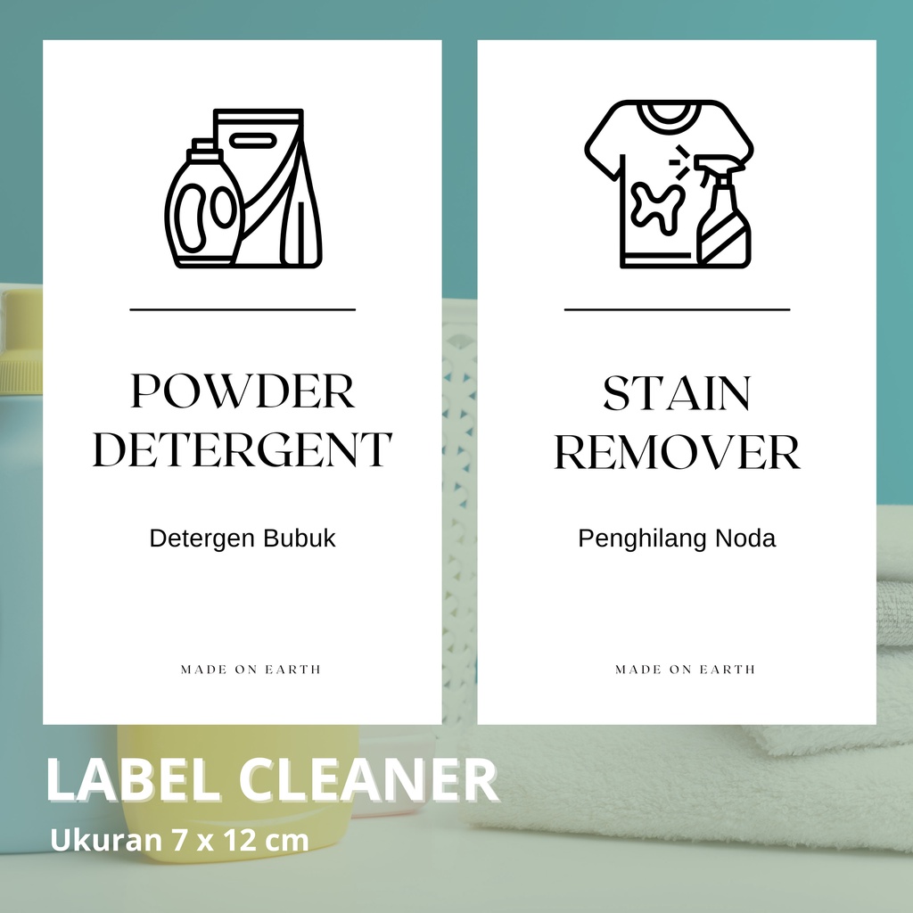 

Label Sticker Botol Detergent Estetik Minimal 10 Pcs