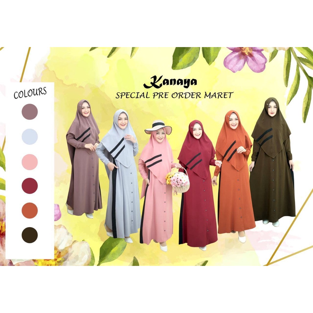 READY STOK Kanaya by Alqiana / Gamis ORI / gamis set / Gamismodern12