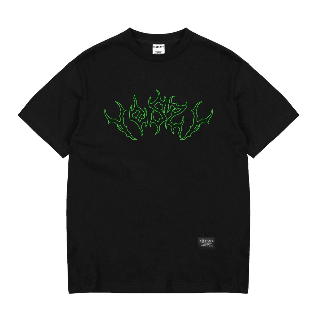 YESZY.MFG Tshirt Black Metal F. Green