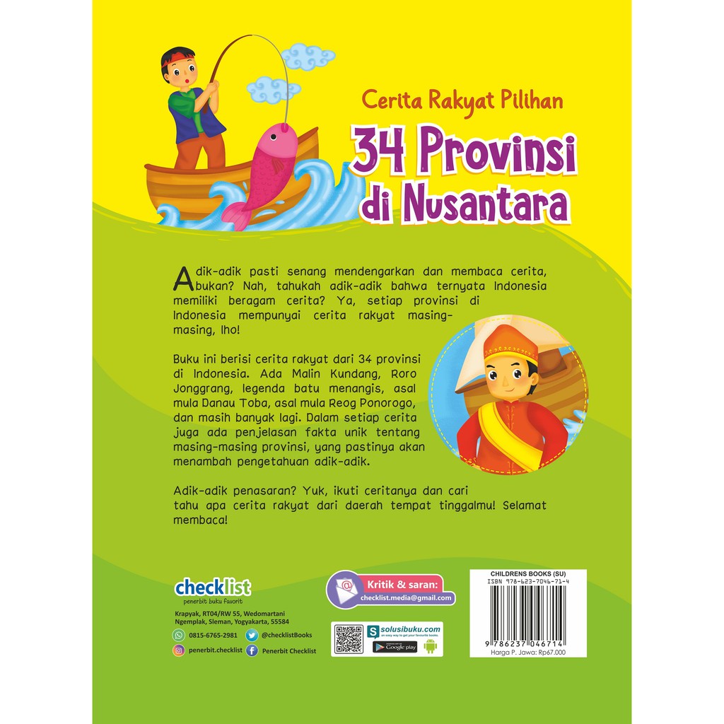 Buku Cerita Rakyat Pilihan 34 Provinsi Di Nusantara Shopee Indonesia