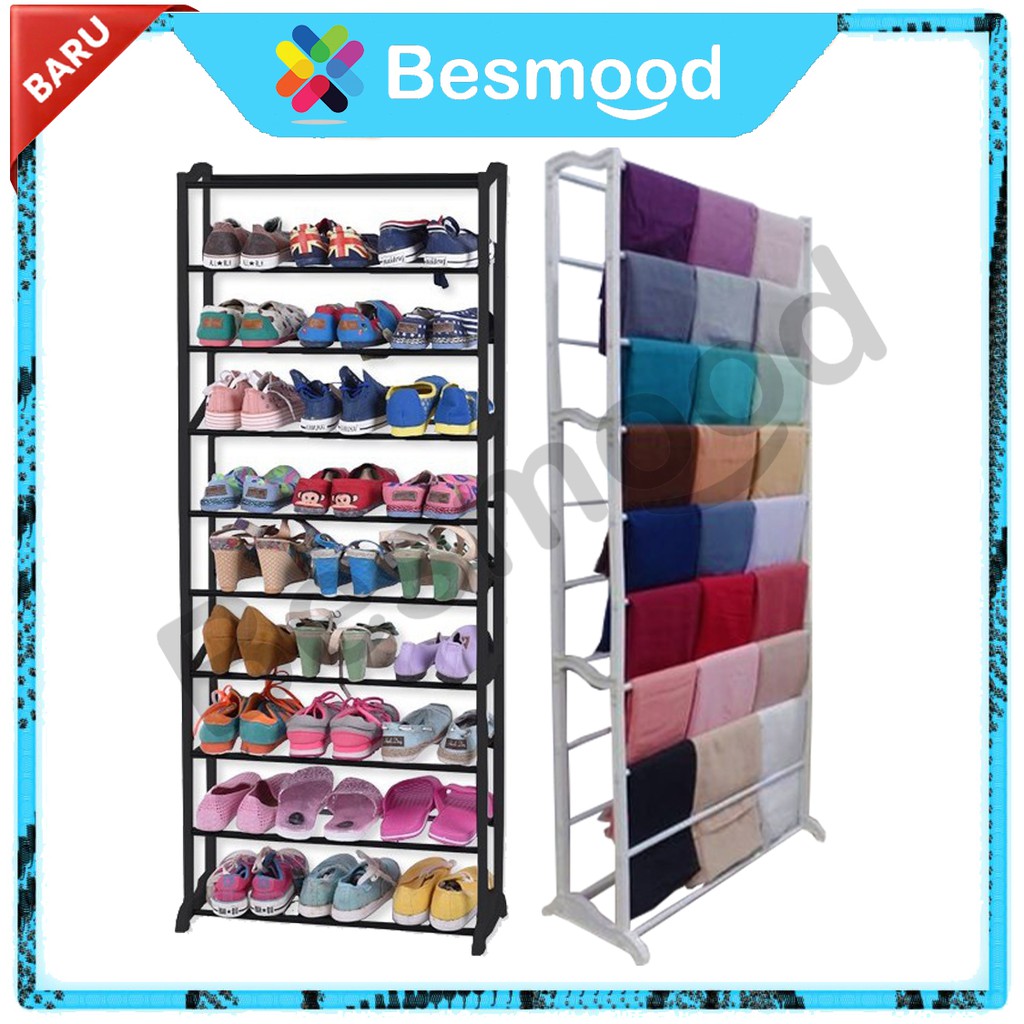 Jual Besmood Rak Amazing Jilbab Sepatu Rak Sepatu Rakit 10 Susun Elco