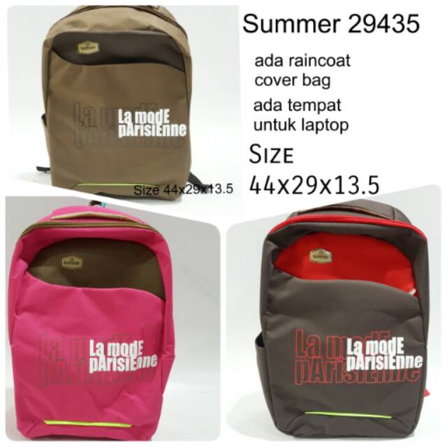 Tas Sekolah Backpack Summer Gendong Shoulder Bag La Mode