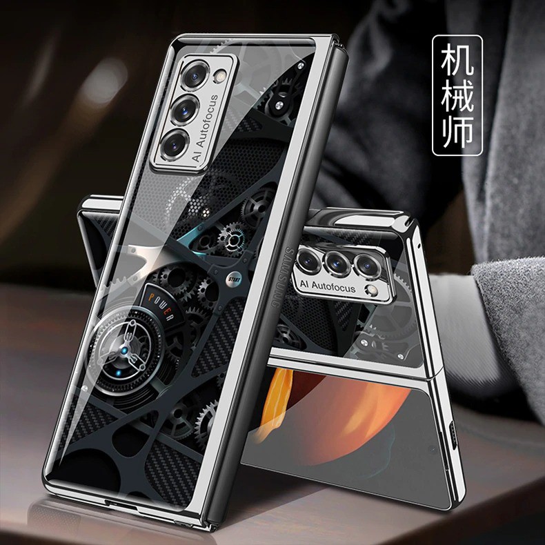 Case Gkk Original Samsung Galaxy Z Fold 2 5G Luxury MECHANIC Tempered Glass Case Samsung Z Fold 2