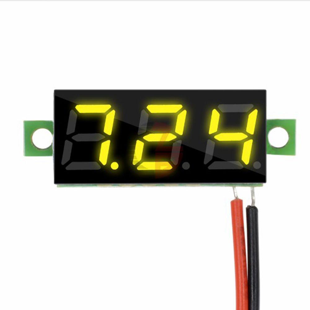 POPULAR Populer 1Pc Voltmeter Tegangan DC 2.5-30V 2kabel Alat Tes Voltameter Mini