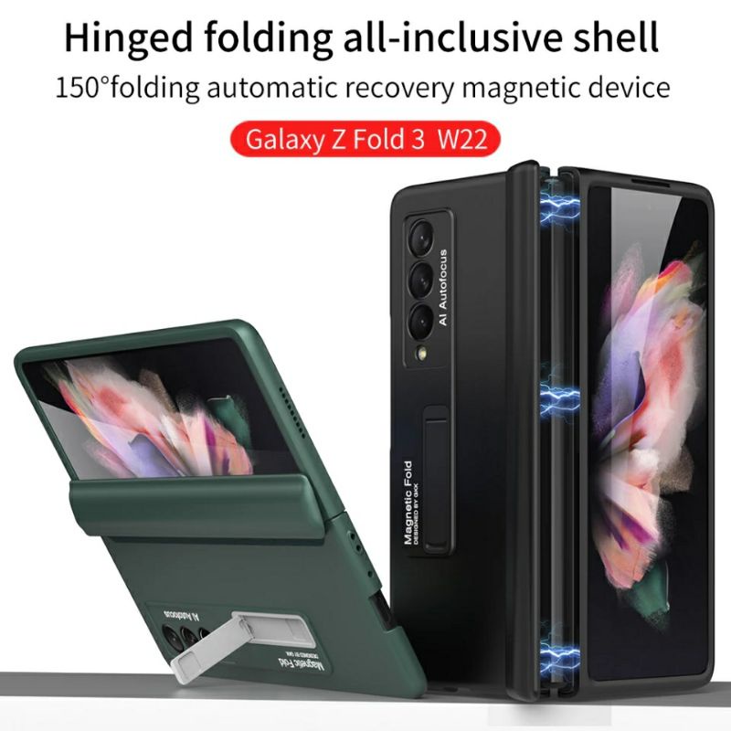 Case Samsung Galaxy Z Fold 2 3 4 5G Hard PC Full Cover Hinge Protection Kick Stand Magnetic