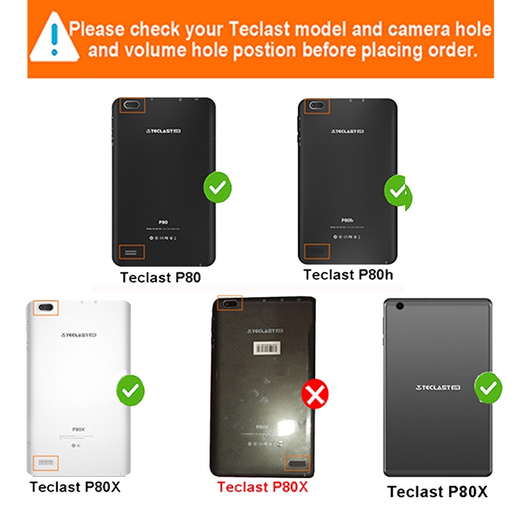 TECLAST Soft Case Tablet P80X P80h 8.0 &quot;P80 P85 8.0&quot; Universal Bahan Silikon Tebal Shockproof