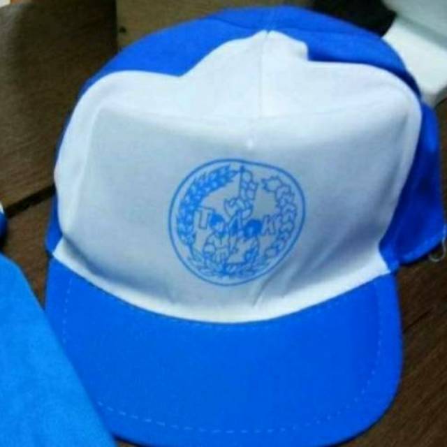 Topi TK Biru &amp; Oranye Pet Busa