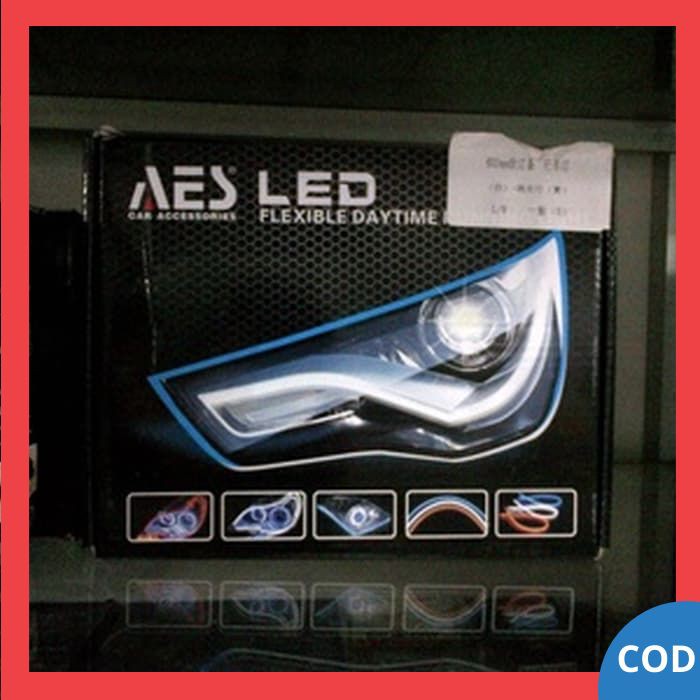 Lampu LED Mobil Motor Lampu DRL LED Mobil Motor Fleksibel AES Panjang 60CM Plus Modul Waterproof