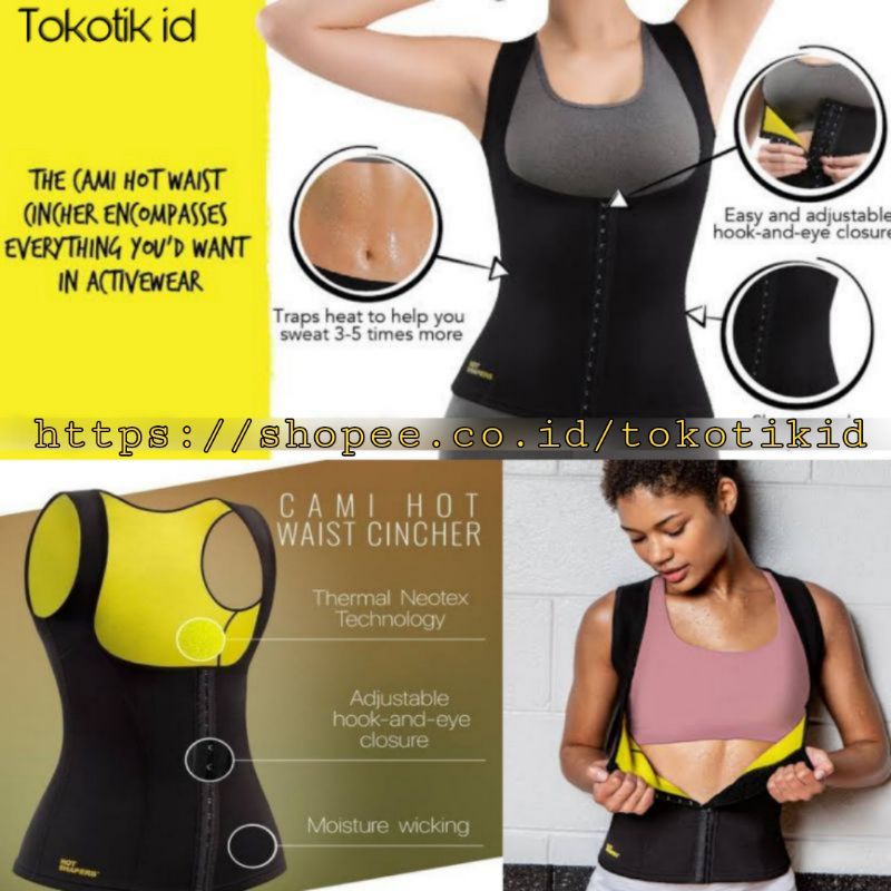 Korset Neotex pelangsing pengecil perut buncit Cami Hot Shapers cincher pembakar lemak corset olahraga fitnes