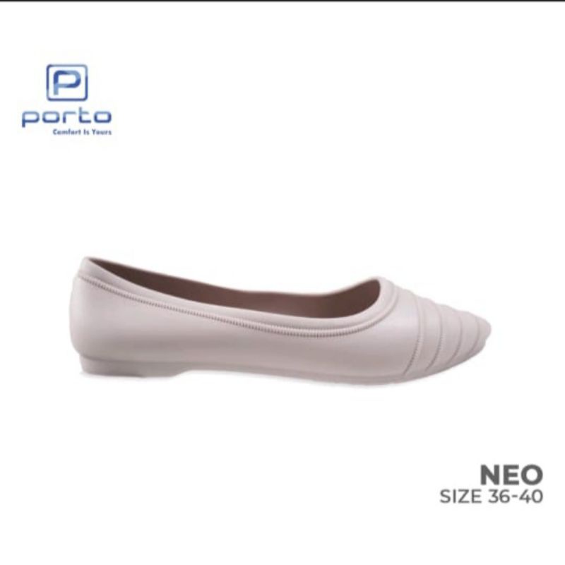 Sepatu Flatshoes Wanita Neo Porto Jelly Karet Lentur