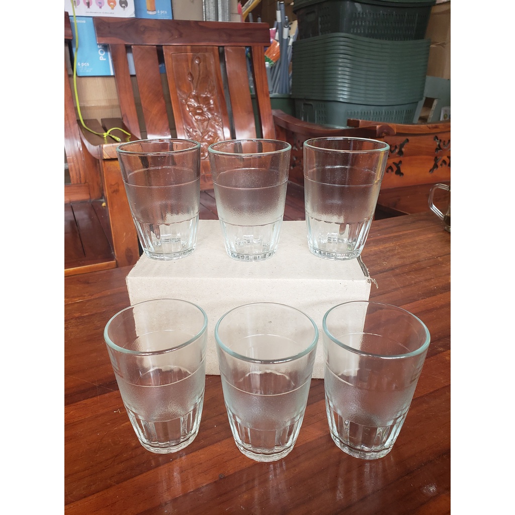 GELAS KOPI POLOS BIASA ( ISI 6 PCS) GELAS KACA