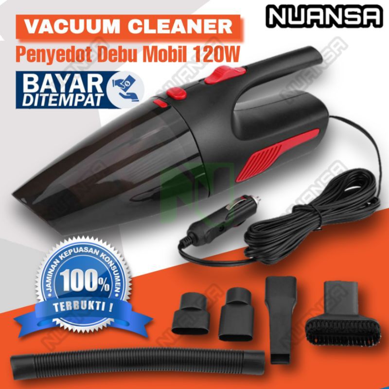 Vacum Cleaner Penyedot Debu Car Vacuum Cleaner Mini untuk Plug lighter Mobil Rumah 120W 12V 5000PA