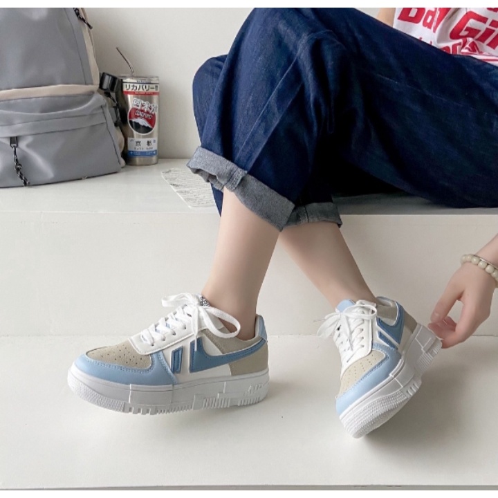 12.12 SUPER SALE! &quot;003&quot; Sepatu sneakers wanita *biru* //SEVEN_DAY