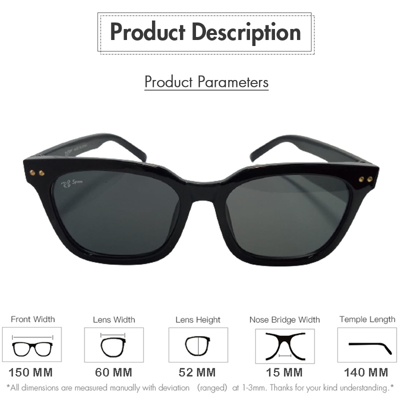 Terbaru Kacamata Hitam Wanita Pria Square Retro Female Sunglasses Kacamata Gaya Hitam Anti UV Protection Kacamata Dewasa Kaca mata Fashion Terkini Korean Style Kacamata Dewasa Terndy Hits Fashion Terbaru