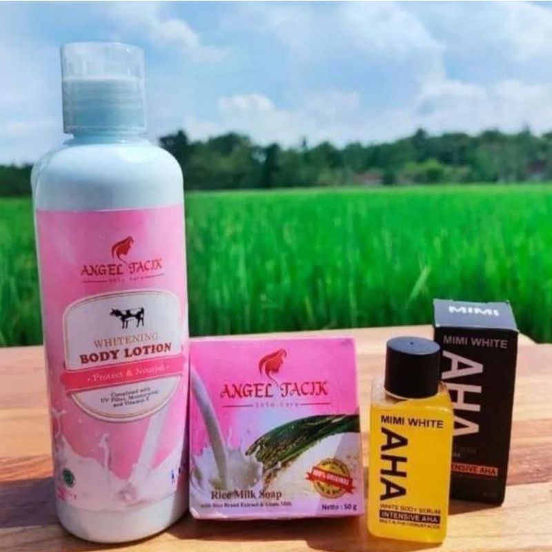 paket lengkap HB tacik angel, sabun & AHA | pemutih badan termurah