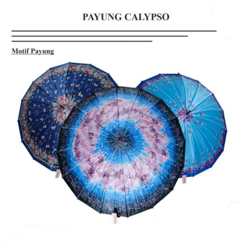 Calypso umbrella payung satin motif bunga
