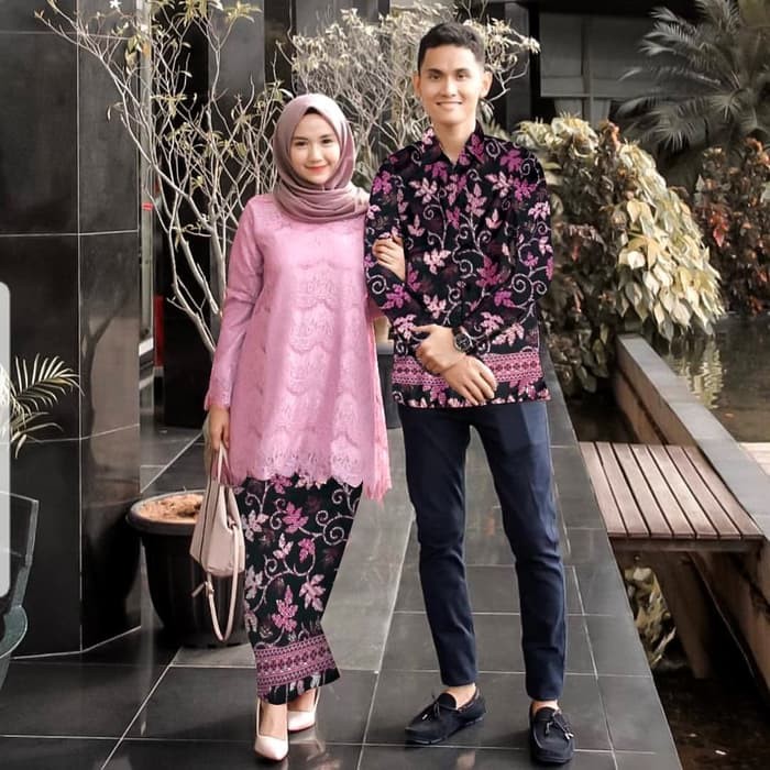 BATIK COUPLE HABIBA ORIGINAL FAMILY SET / KEBAYA MODERN COUPLE       Terusan