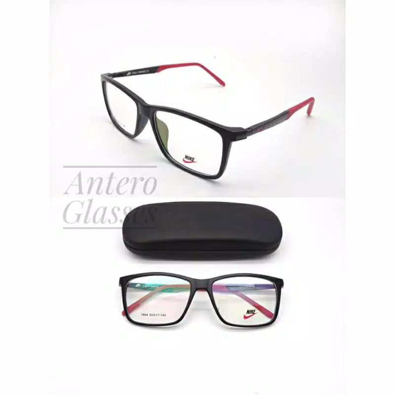 frame kacamata pria/wanita nike 7854 free lensa supersin