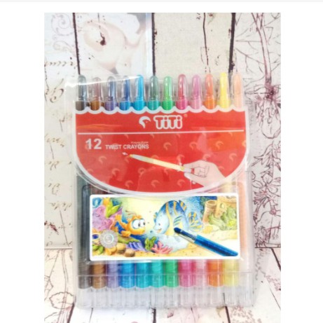 

Crayon Putar Titi Joyko 12 Warna krayon pewarna