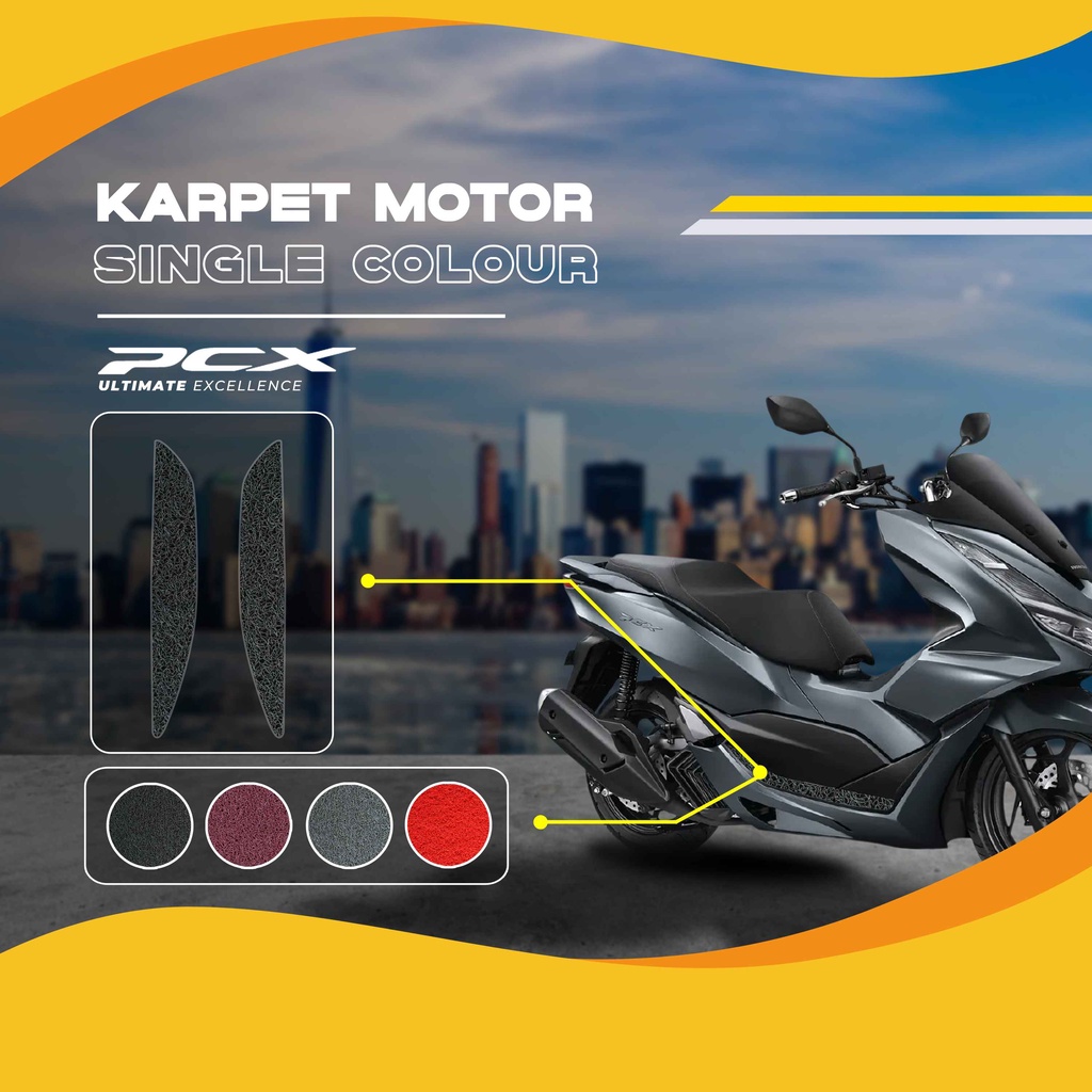 Karpet Motor Mie Bihun Honda New PCX 160 CC Alas Motor Honda Aksesoris Motor Karpet Motor Premium