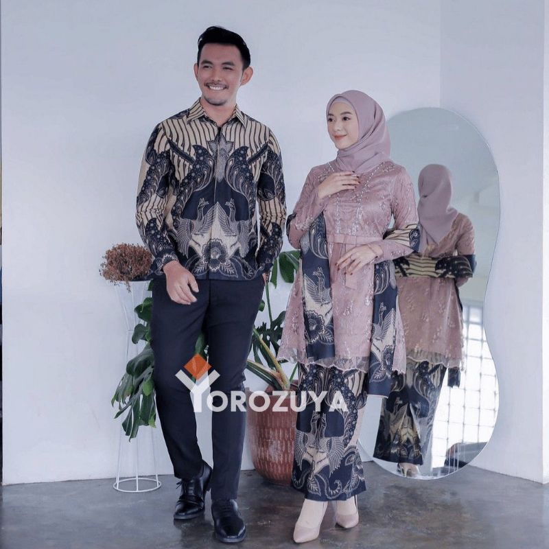 BATIK COUPLE TERBARU 2021 sania ruffle ori ndoro jowi dnt gamis batik batik couple baju batik