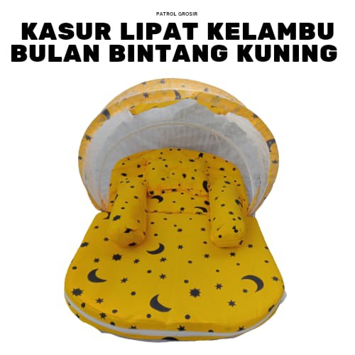 KASUR LIPAT KELAMBU BULAN BINTANG SET BANTAL GULING MURAH