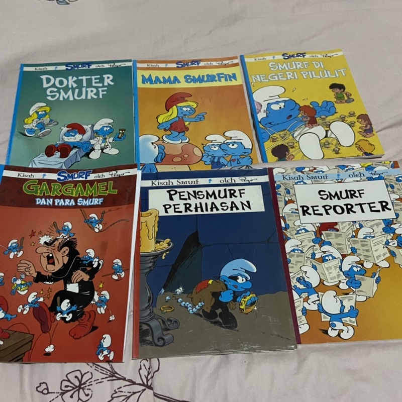 kisah smurf di negeri pululit , mama smurfin, dokter , gargamel dan para smurf , pensmurf perhiasan 