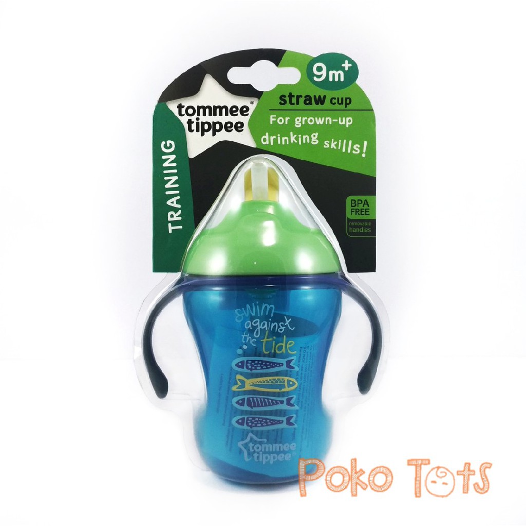 Tommee Tippee Training Straw Cup 230ml Botol Minum Sedotan