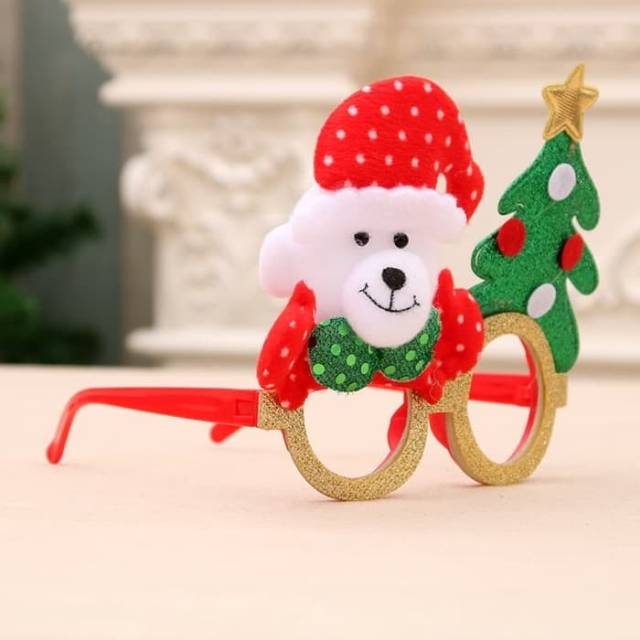 Kacamata Natal Bear Snowman Murah Aksesories Christmas Murah Grosir