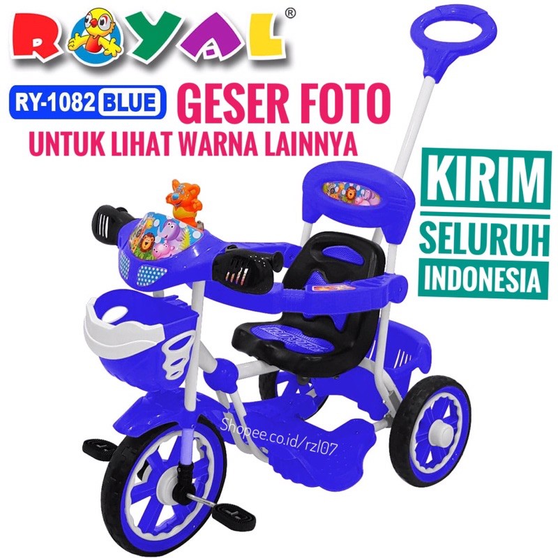 GOSEND SMG Tricycle Royal 1082 sepeda roda tiga anak balita dorongan