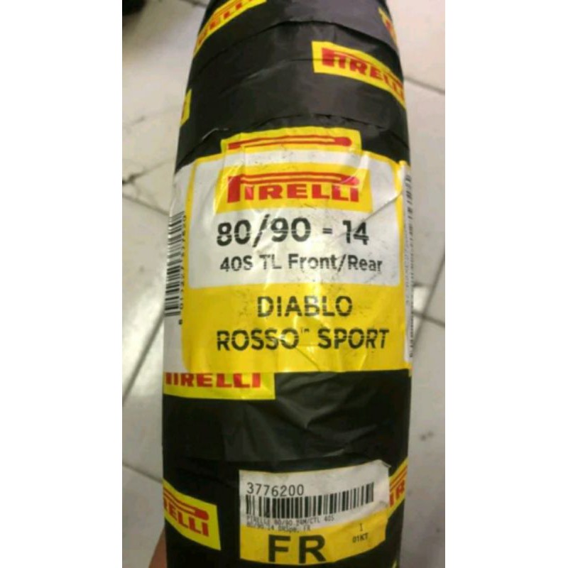 ban luar tubeleess 80 90 14 diablo rosso sport pirelli pireli firelli