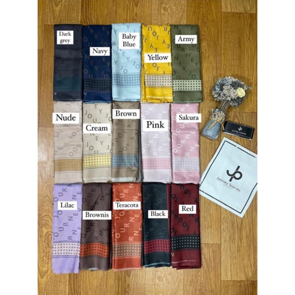 READY Journey hijab segi empat motif Dhea